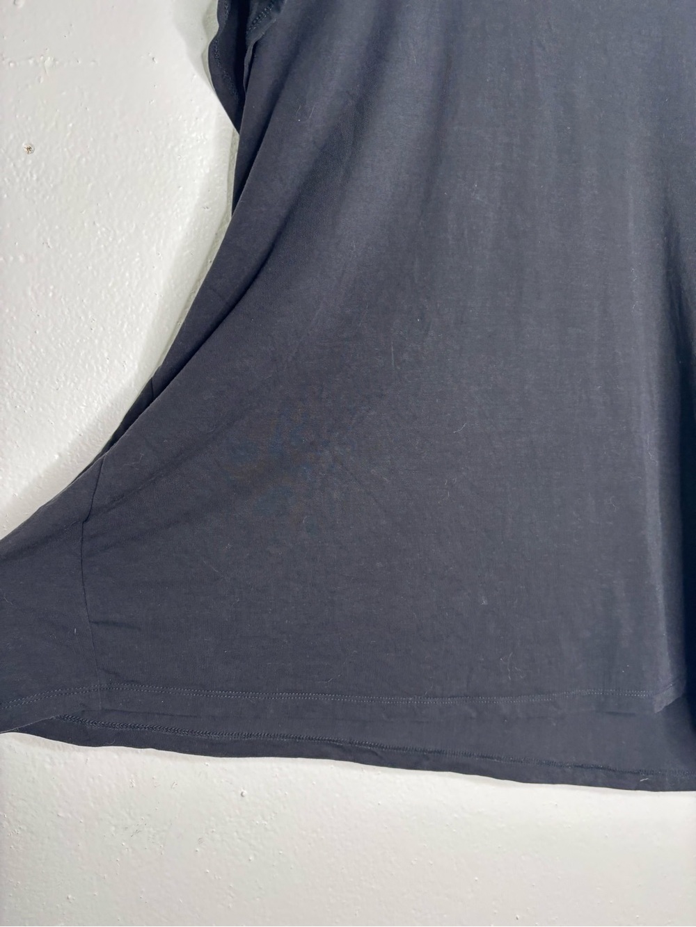 Eileen Fisher Black Jersey Boxy Short Sleeve Top Size L EUC - Picture 5 of 6